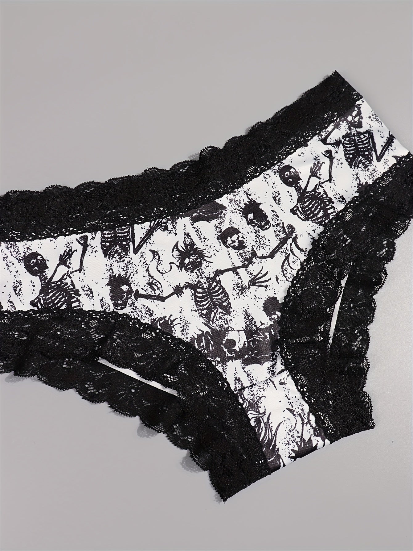 OKalyn 7-Pack Spitzenslip für Damen Unterwäsche Unterhose Model Gothic