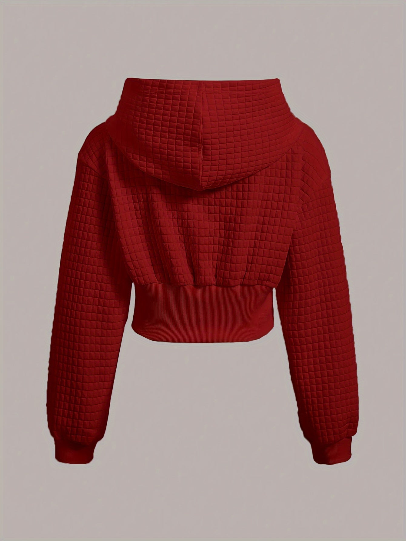 Kurzer Crop Hoodie mit gekreuzter Vorderseite und Bindeband, lässig, Kapuze