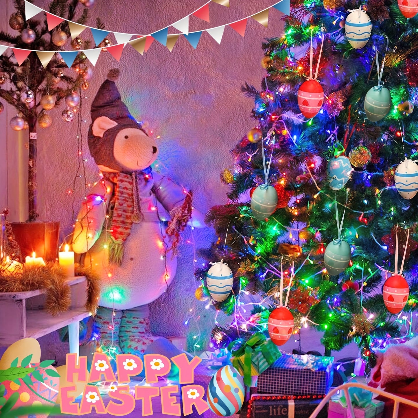 Bezaubernde LED-Lichterkette im Feenstil für Weihnachten – 300/200/100 LEDs, 8 Modi