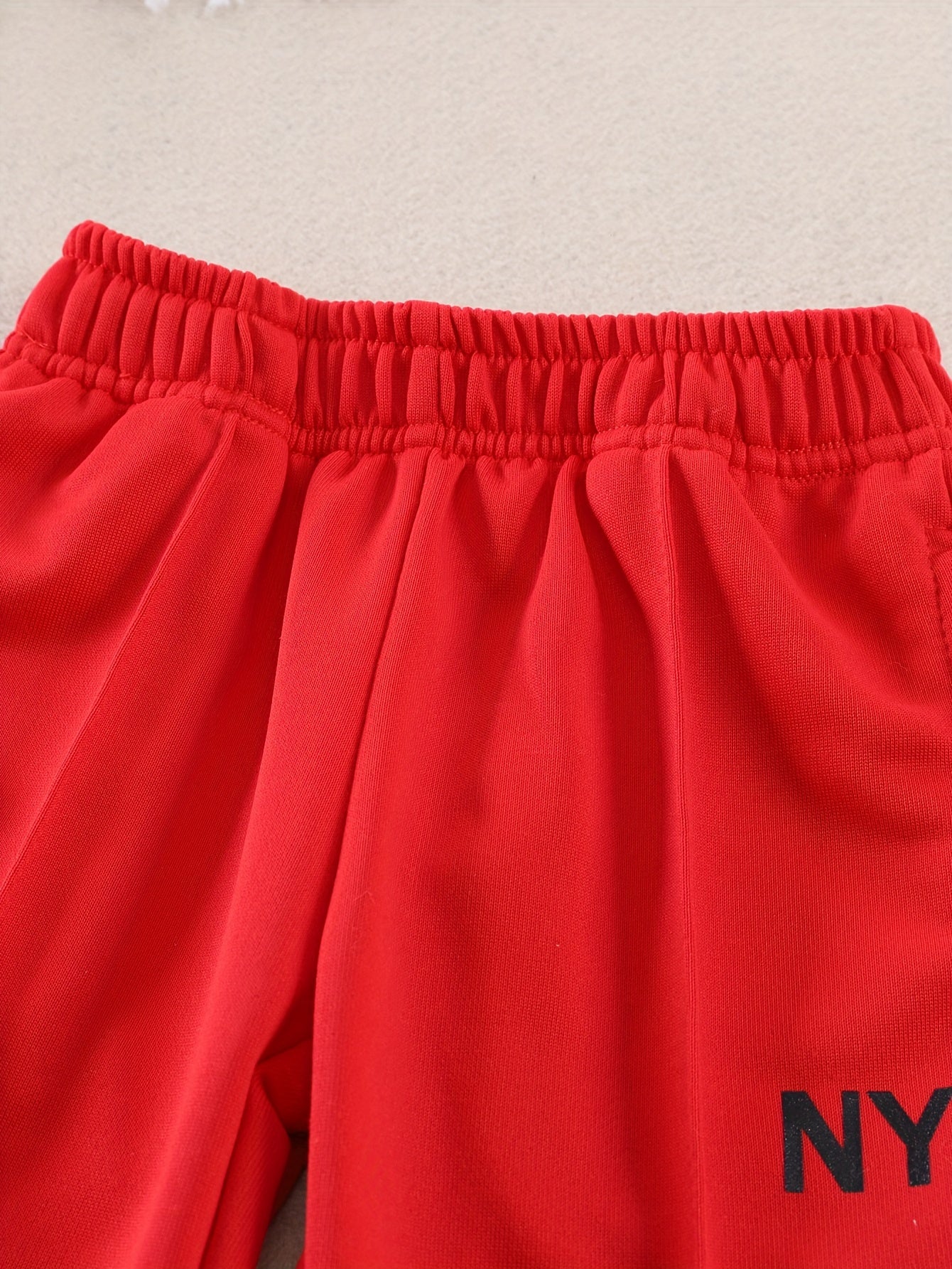 Einfarbige Outfits für Mädchen, 2-teilig, Pullover  + Hose mit weitem Bein