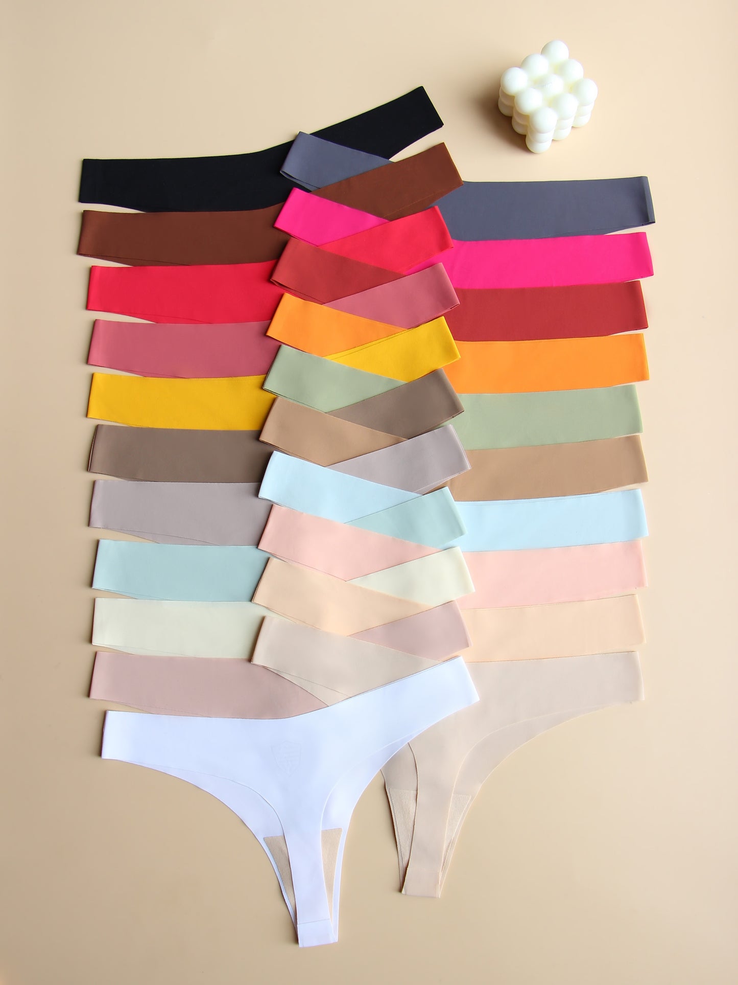 21-teiliges nahtloses Tanga-Set, sexy, bequeme, atmungsaktive, Stretch-Höschen