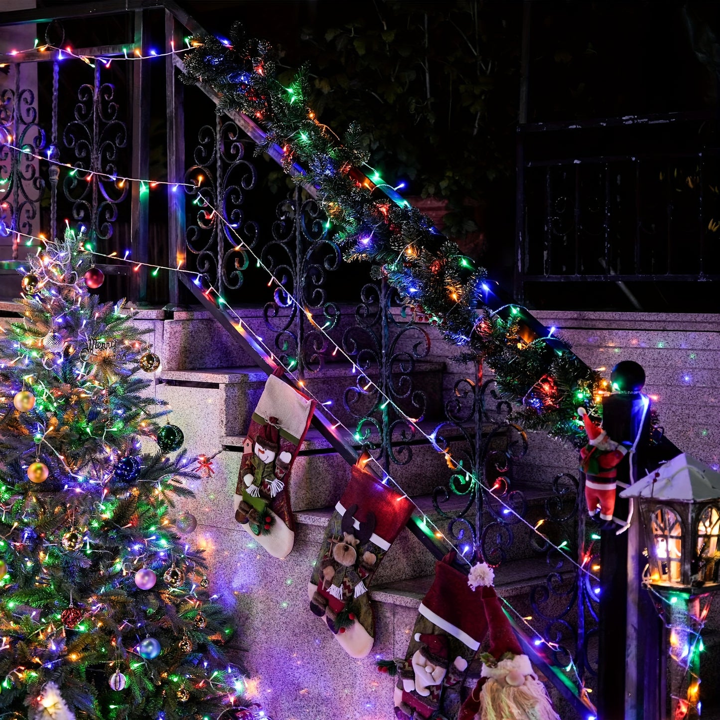 Bezaubernde LED-Lichterkette im Feenstil für Weihnachten – 300/200/100 LEDs, 8 Modi