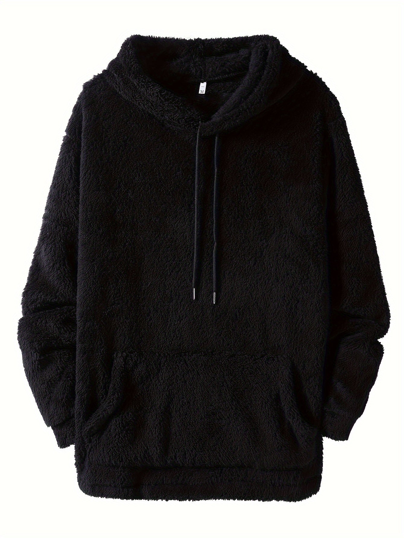 flauschige Hoodies für Herren, lässiger Snuddie-Pullover mit Kapuze und Kängurutasche
