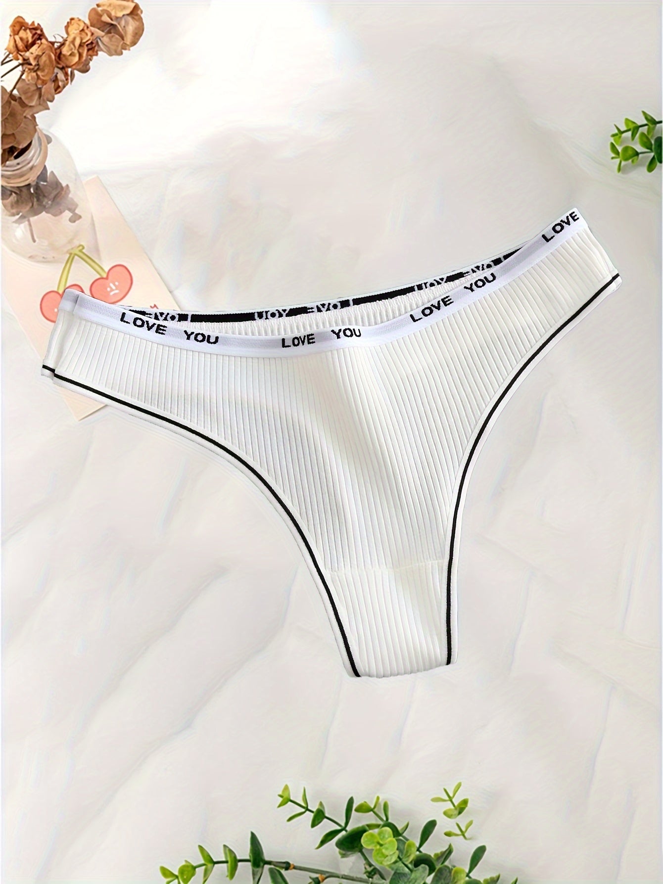 12 Stück sexy Low-Rise-Strings aus Baumwolle, atmungsaktiv