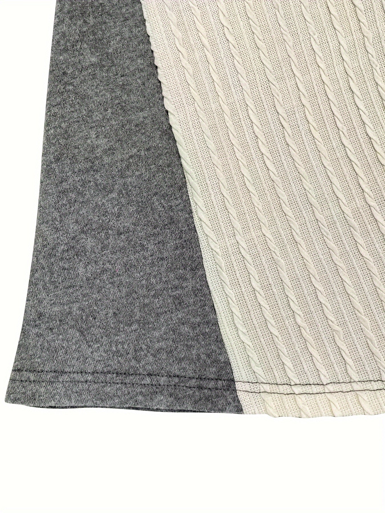 Elegantes Strickkleid mit gestreiftem Kragen und Schnürdetail Damenkleid