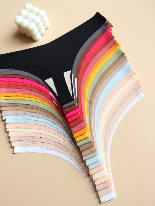 21-teiliges nahtloses Tanga-Set, sexy, bequeme, atmungsaktive, Stretch-Höschen