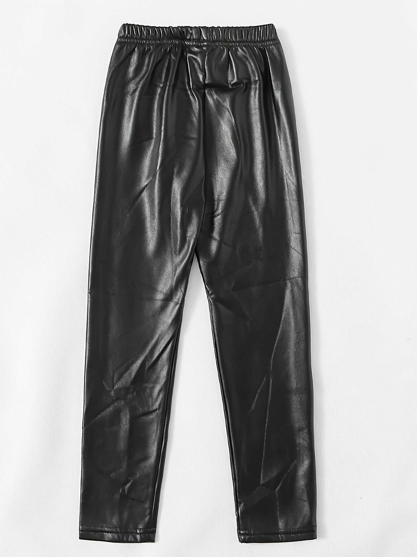 Mädchen PU Leder Leggings Warme Leggings Für Herbst Winter Party Street Wear Geschenk