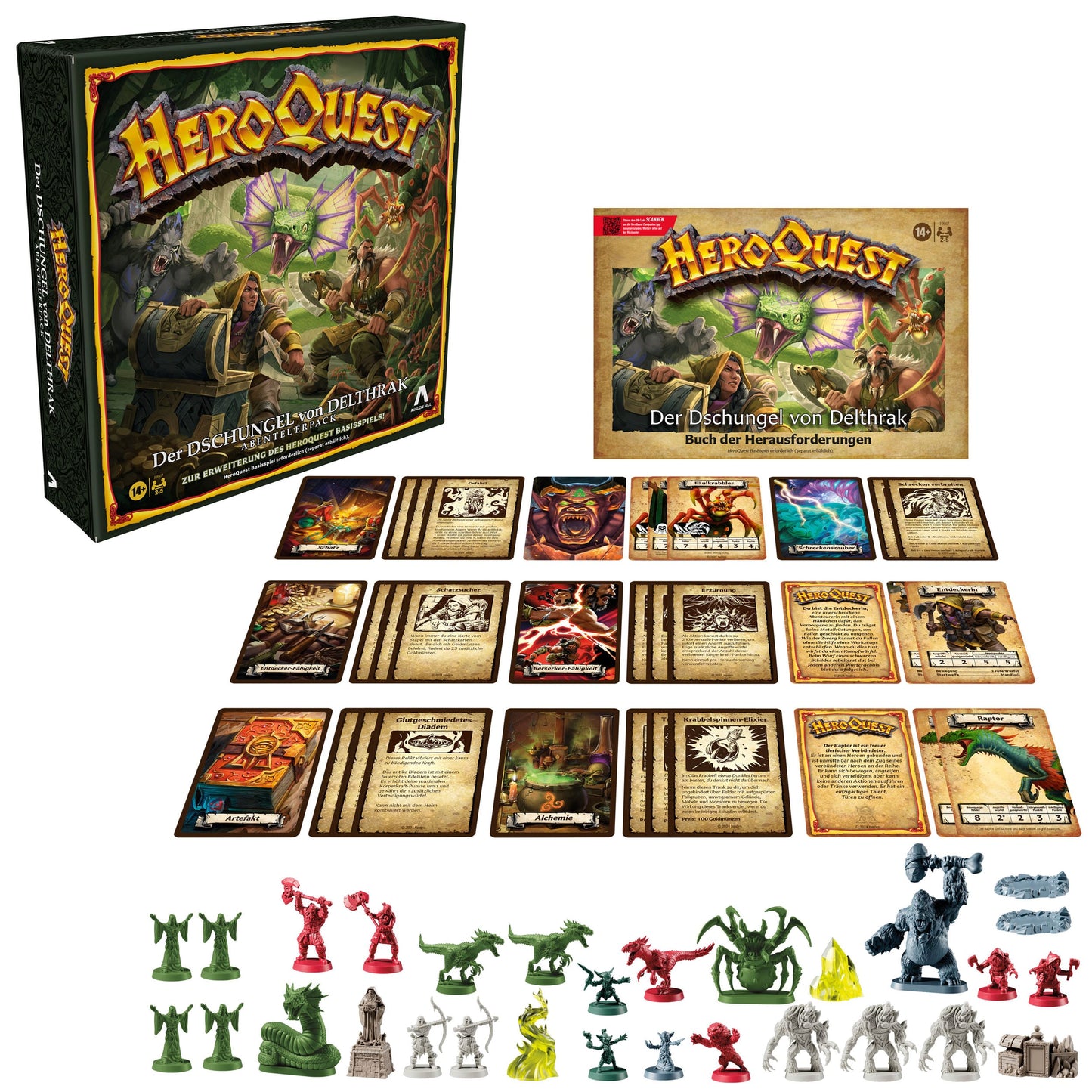 Hasbro HeroQuest Brettspiel-Erweiterung Der Dschungel von Delthrak Abenteuerpack