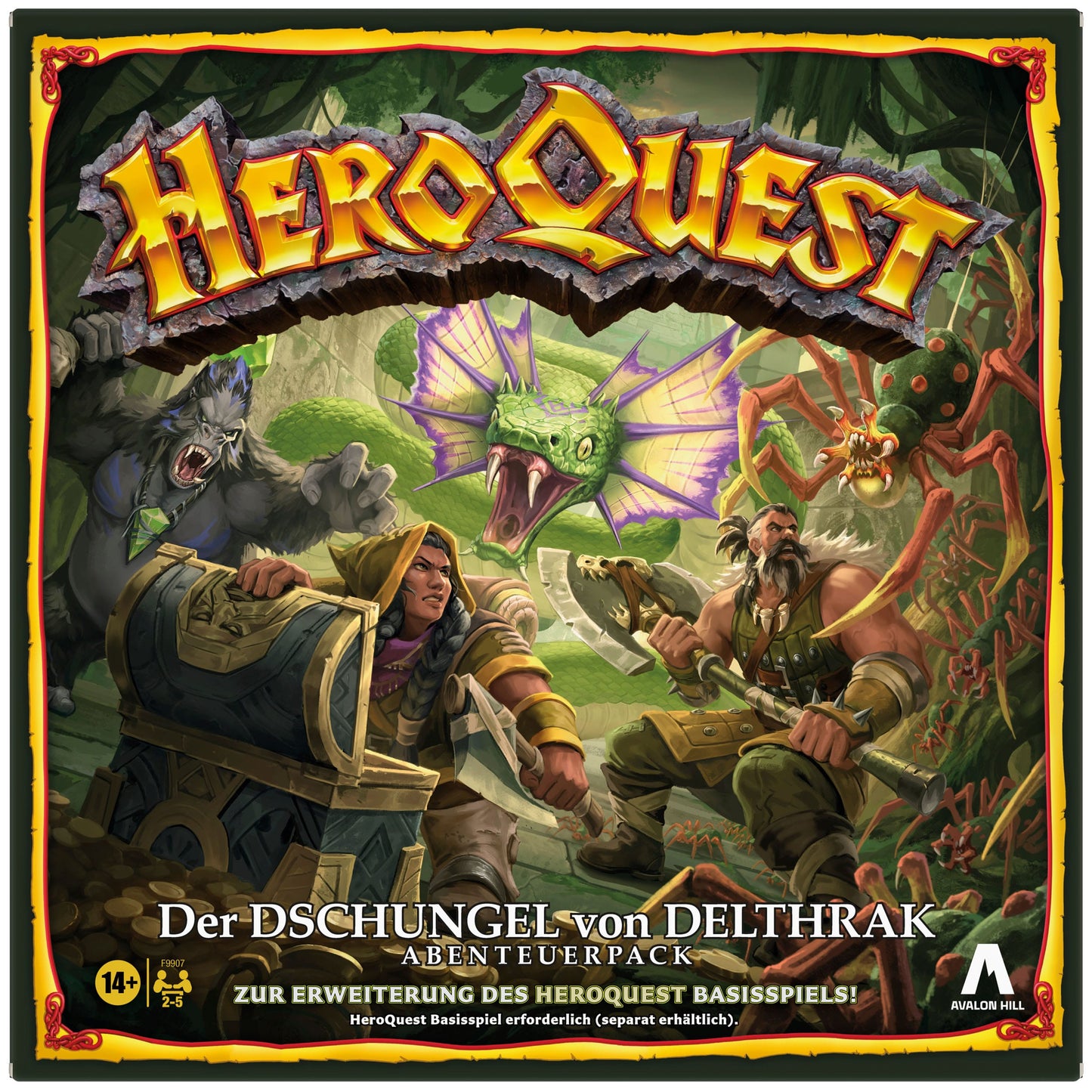 Hasbro HeroQuest Brettspiel-Erweiterung Der Dschungel von Delthrak Abenteuerpack